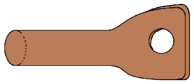 Copper wire with end flattened and smoothed