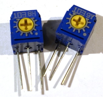 two potentiometers, rv1 and rv2